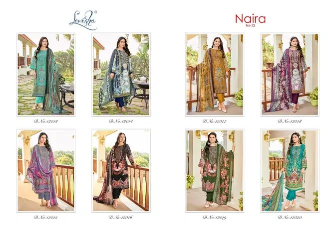 Naira Nx Vol 12 By Levisha Cambric Cotton Printed Dress Material Wholesale Price